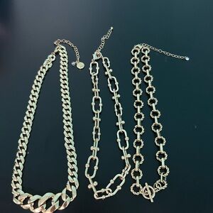 Gold tone Chain Necklaces